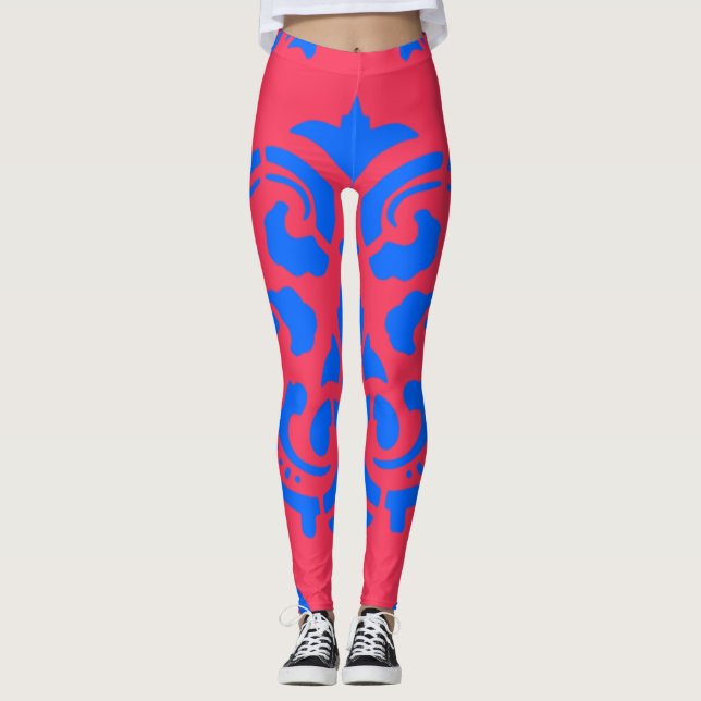 Legging Padrão Victoriano Azul (Frente)