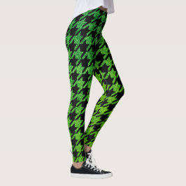 Legging padrão vintage houndstooth