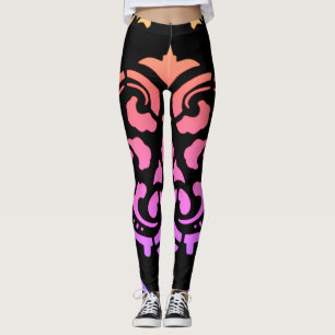 Legging Padrão Vitoriano do arco-íris