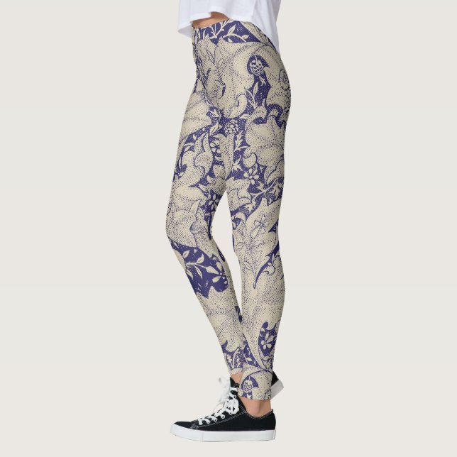 Legging Padrão Wallflower Azul Antigo de William Morris (Esquerda)