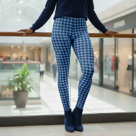 Legging Padrão Xadrez Azul