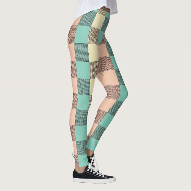 Legging Padrão xadrez contínuo   (Direita)