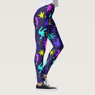 Legging Padrão xadrez dos anos 90 fixe