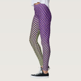 Legging Padrão Xadrez Gradiente Geométrico Abstrato 1278