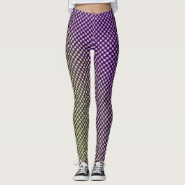 Legging Padrão Xadrez Gradiente Geométrico Abstrato 1278