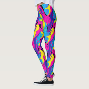 Legging Padrão xadrez legal dos anos 90