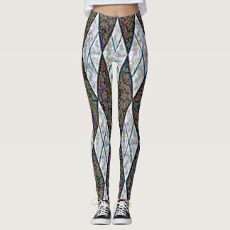 Legging padrão xadrez rômbico