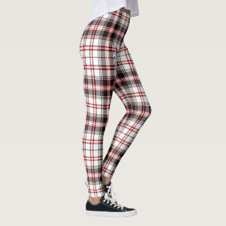 Legging Padrão Xadrez Vermelho e Preto