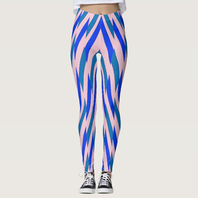 Legging Padrão zigzag multicor "Perna Ratti_Creative_Arts (Frente)