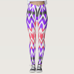 Legging Padrão zigzag multicor "Ratti_Creative_Arts"