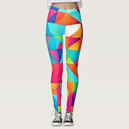 Legging Padrões Abstrato coloridos vibrantes