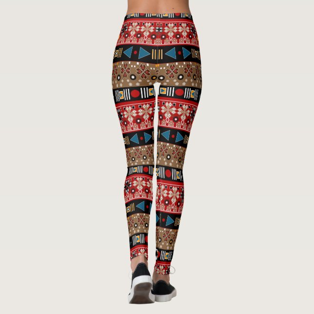 Legging Padrões africanos, padrão oriental (Verso)