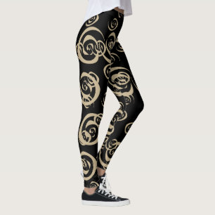 Legging padrões de espirais modernas elegantes