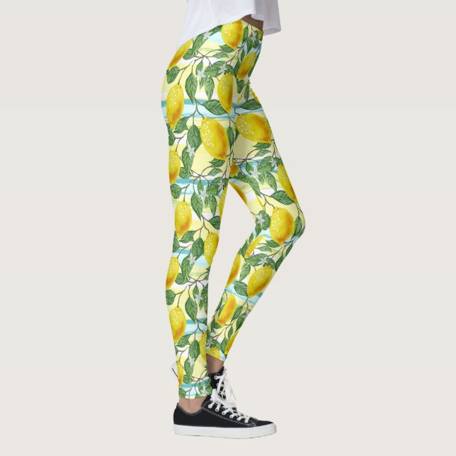Legging Padrões de Fruta de limões tropicais de verão de c (Direita)