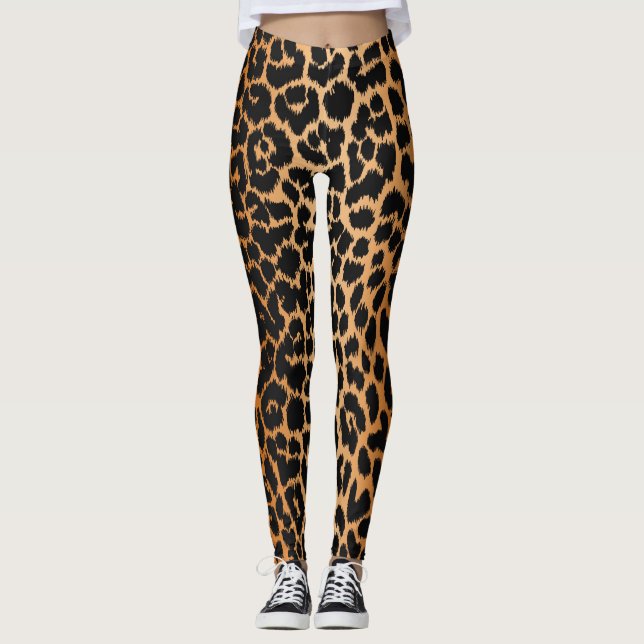 Legging Padrões de impressão de animais de Trendy Leopard (Frente)
