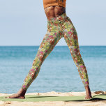 Legging Padrões de Jardim da Flor das Raposas Vermelhas Cu<br><div class="desc">Flores e raposas coloridas e cintas,  que ilustram as aves e as raposas de forma uniforme. Arte original de Caroline Bonne Müller</div>