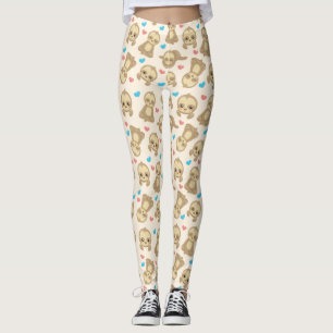Legging Padrões De Laminhas, Laminhas Cutas, Corações