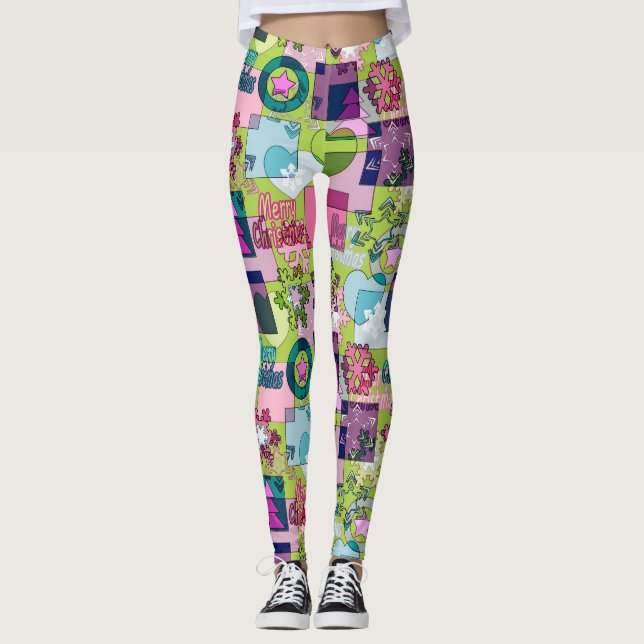 Legging Padrões de Natal (Frente)