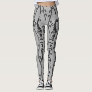 LEGGING PADRÕES DE PADRÕES DE MADEIRA JAPONESES