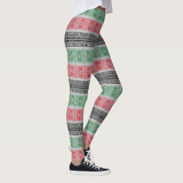 Legging Padrões de Sinalizador Kwanzaa