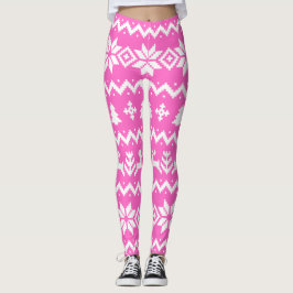 Legging Padrões de suéter feio Pernas de Natal