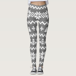 Legging Padrões de suéter feio Pernas de Natal