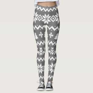 Legging Padrões de suéter feio Pernas de Natal