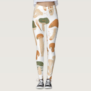 Legging Padrões de Vintagem do Linocut Comestível