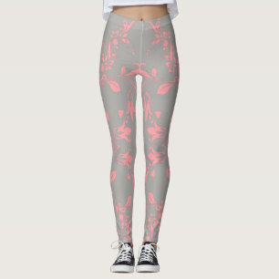 Legging Padrões Florais Cor-de-Rosa no Trabalho das Mulher