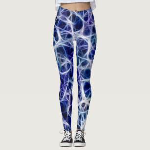 Legging Padrões nervosos em azul