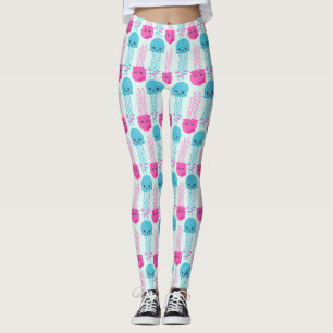 Legging Padrões para águas-vivas, águas-vivas-vivas-doces,