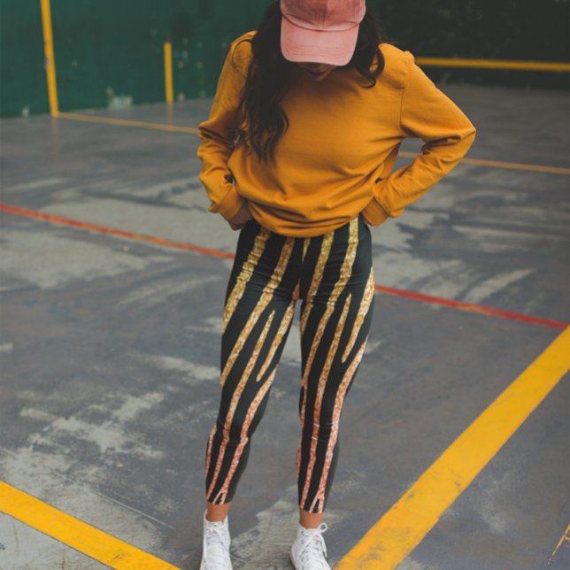 Legging Padrões para animais selvagens Dourados e Zebra Ne (Criador carregado)