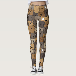Legging Padrões Pets Cachorros Bons Por Trás