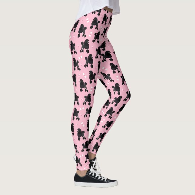 Legging Padrões pretos e Arcos cor-de-rosa (Direita)
