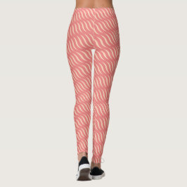 Legging Padrões sem costura das linhas de Rosa mágicas ond
