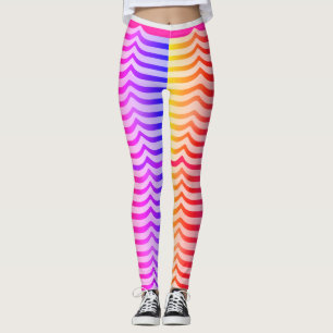 Legging Padrões tropicais de Jazzy Trippy Psychedelic