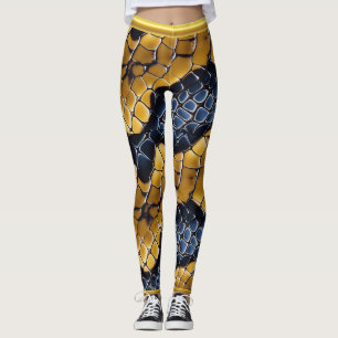Legging Padrões únicos de uma cobra venenosa vibrante