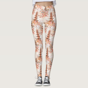 Legging Pagoda Chinesa Aquarela com Flores de Cereja (1)