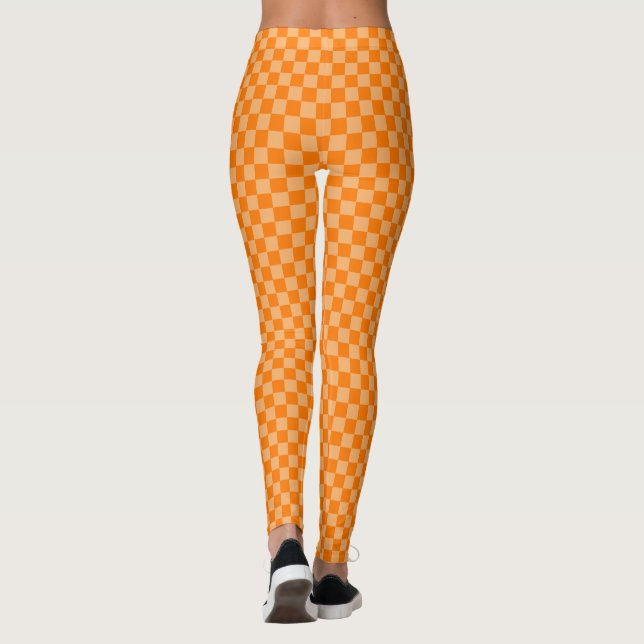 Legging Painéis de controle da combinação laranja por Shir (Verso)