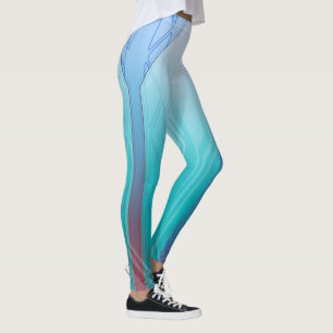 Legging Painel holográfico Cyber Blue Sci-Fi