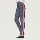 Legging Painel Lado Cor-de-Rosa Azul Escuro<br><div class="desc">Na moda e legging moderno com um painel lateral rosa brilhante sobre um fundo azul escuro de carvão. Desenvolvido exclusivamente para você pelo Happy Dolphin studio. Se você precisar de ajuda ou produtos correspondentes ou quiser uma combinação de cores personalizada,  entre em contato conosco através do bate-papo da loja!</div>