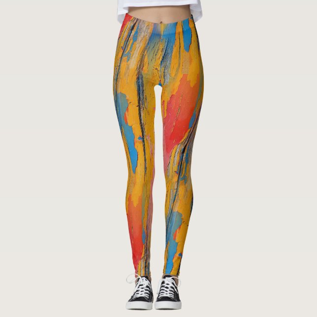 Legging Paint Splatter colorido (Frente)