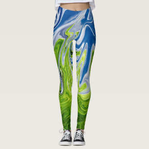 Legging Paisagem Abstrato Art Melhor arte moderna