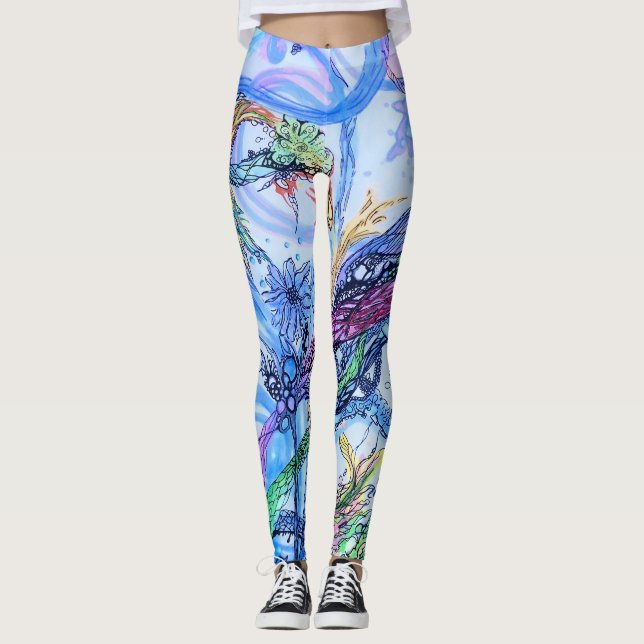 Legging Paisagem Aquática Maravilhosa (Frente)
