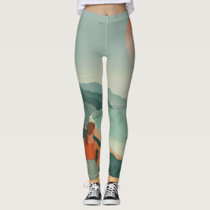 Legging Paisagem Boho Abstrato (9)