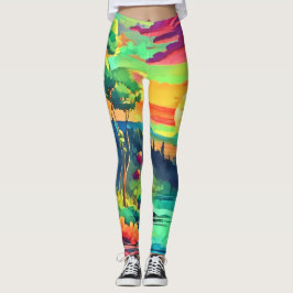 Legging Paisagem de Fantasia Sunset