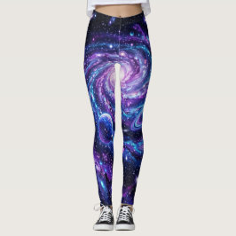 Legging Paisagem de Sonhos da Galáxia Cósmica