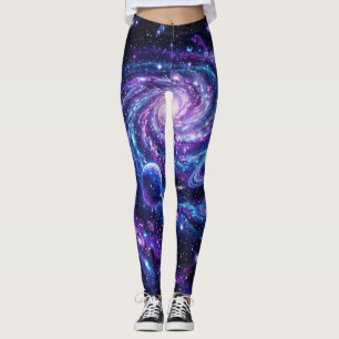 Legging Paisagem de Sonhos da Galáxia Cósmica