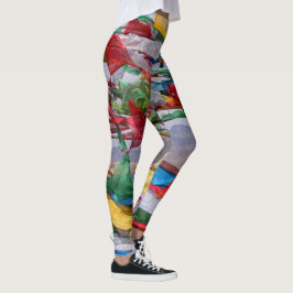 Legging Paisagem tibetana com bandeiras de oração - Himala