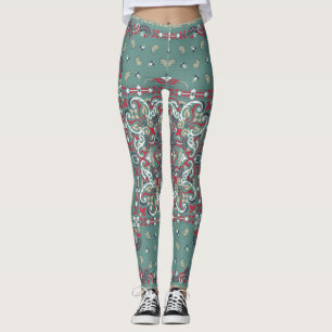 Legging Paisley Bandana Impressão: Escarpa Do Pescoço Da S